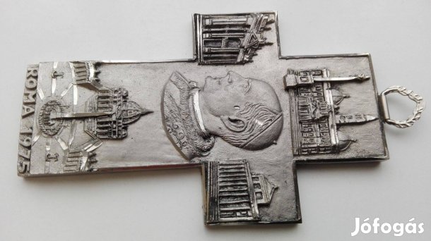 1975-ös Szent évi ezüstözöt VI. Pál Pápa /1963-1978/ emlékker