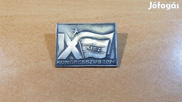 1976-os "IX kisz kongresszus" kitűző eladó