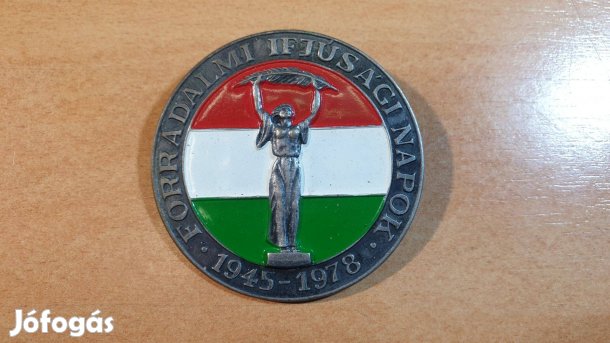 1978-as Ifjúsági napok zománc kitűző eladó