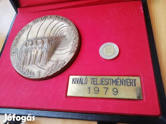 1979-es Kóruspodium Magyar Rádió kitüntető plakett ritka db