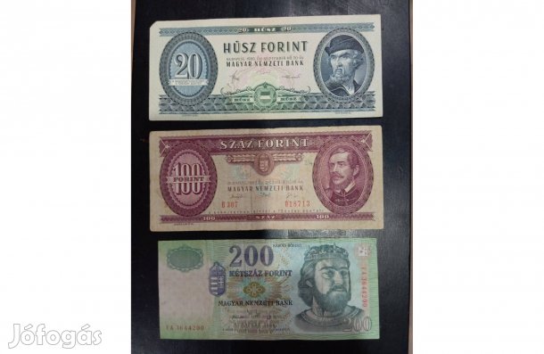 1980/20 Ft + 1993/100 Ft + 2006/200 Ft együtt