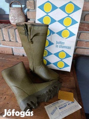 1980' Le Chameau téli vízálló vadász csizma 43 Erős vádlira kaucsukucs