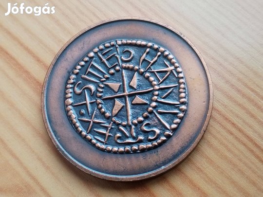 1982-es Ritka Német emlékérem "Szent István Király denárja"