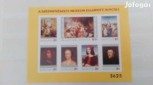 1984-es vágott bélyeg blokk Festmények ( XXII ) ritka kevés db