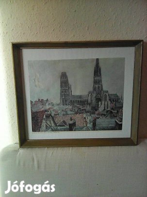 1986-Roma város részlet poszter üvegezett kép keretbe 38 x 33 cm