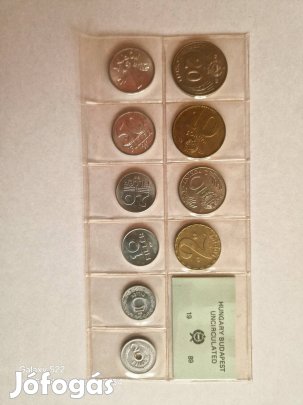 1989 Forint fillér bliszteres Népköztársaság utolsó