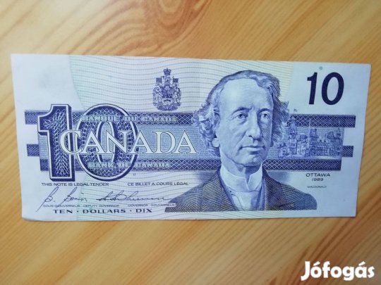 1989-es Kanadai 10 Dolláros papírpénz