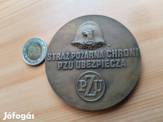1989-es Lengyel bronz Tűzoltó érem