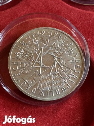 1989-es német ezüst 10 márka érme 0,625