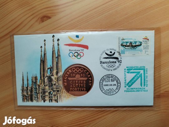 1992-es Barcelonai Olimpiai Vívás FDC éremmel