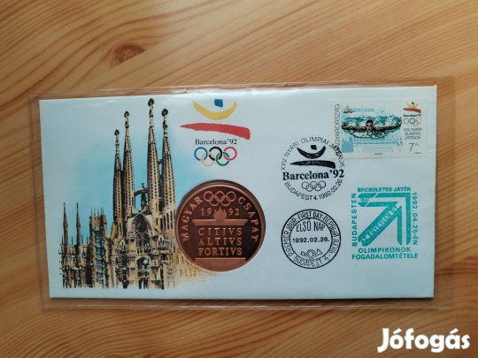 1992-es emlékérem FDC "Barcelonai Olimpia"