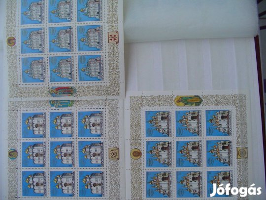 1992-es ritka Orosz "Orosz Templomok" kis ívek 3 db