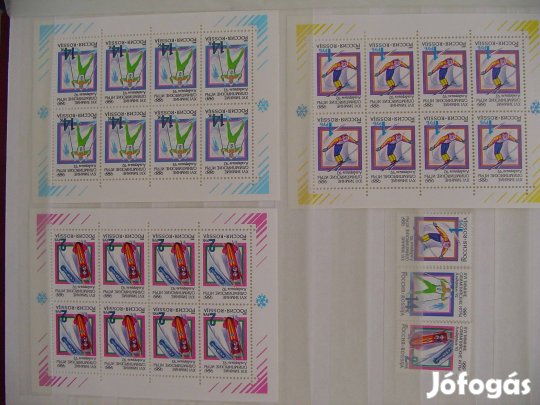 1992-es ritka Orosz kis ív sorral "Olimpia Spiele Albertville"