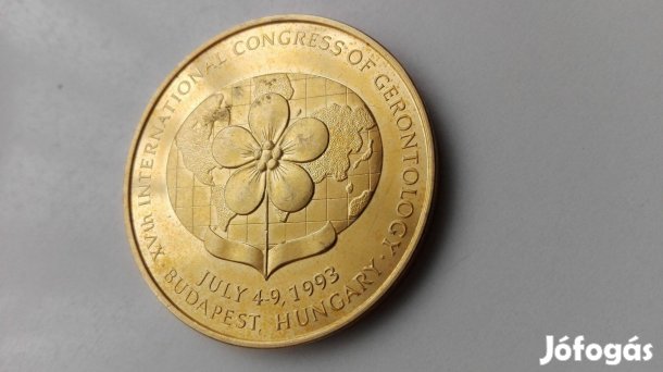 1993-as aranyozót emlékérem "Budapesti Gerontológus Kongresszus"
