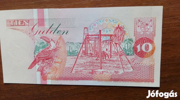 1998-as Suriname 10 Gulden papírpénz