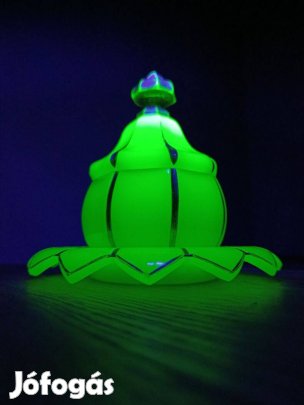 19. század közepe Francia opalin uránüveg bonbonier uránium üveg