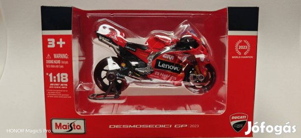 1/18 Maisto Ducati Desmosedici GP 2023 Francesco Bagnaia "1" (63)