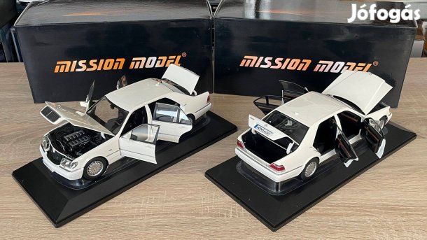1:18 Mercedes-Benz W140 S600, fehér - Mission Model