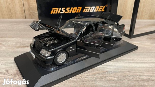 1:18 Mercedes-Benz W140 S600, fekete - Mission Model