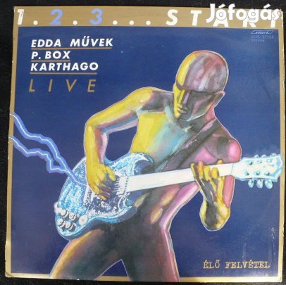 1.2.3 Start: Edda, P. Box, Karthago - Live (1982, popmajális, LP)