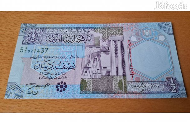 1/2 líbiai dinár 2002 UNC