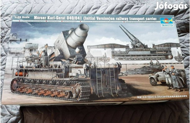 1/35 Trumpeter Karl 40/41 modell / makett vasúti szállítóval