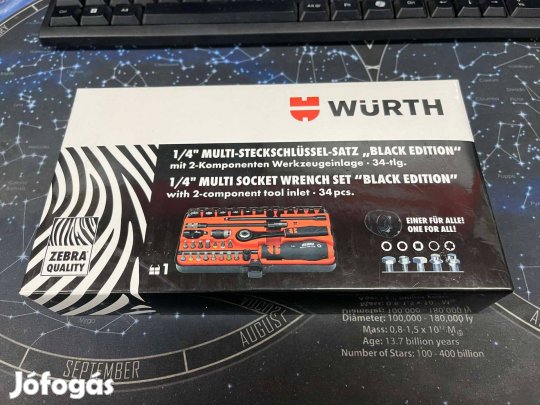 1/4"-os würth jubileumi Multis Racsniskészlet