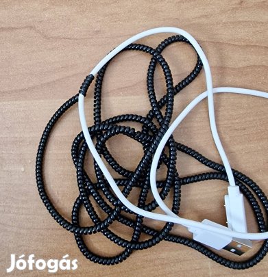 1,5m spirál USB töltőkábel védő iphone-hoz Samsung Huawei stb