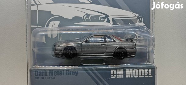 1/64 Nissan Skyline GT-R R34 dark metal grey bliszteres