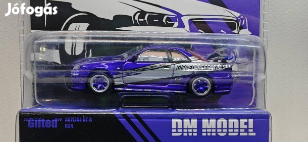 1/64 Nissan Skyline GT-R R34 lila "Gifted" bliszteres