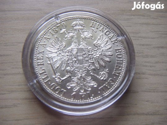 1 Florin 1879 Ezüst emlékérem zárt kapszulában + Tanúsítvány