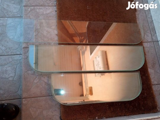 1 db 6mm edzett üveg polc 92,5x16cm