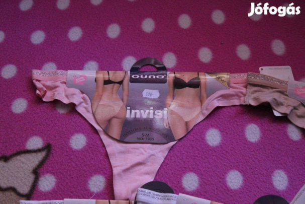 1 db rozsaszin lezervagott tanga, S/M meret, Uj