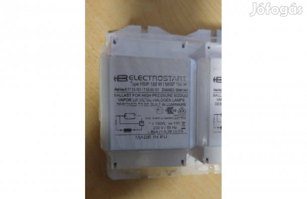 1 előtét Hsip 150W, Mhip 150W HS/HI nátrium, fémhalogén működtető