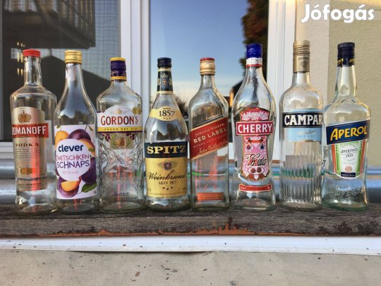 1 literes pálinkás üveg palack pálinkásüveg palack Posta megoldható