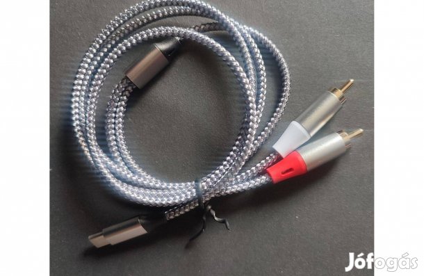 1 m. RCA - USB C laptop telefon hang kábel beépített hangkártya