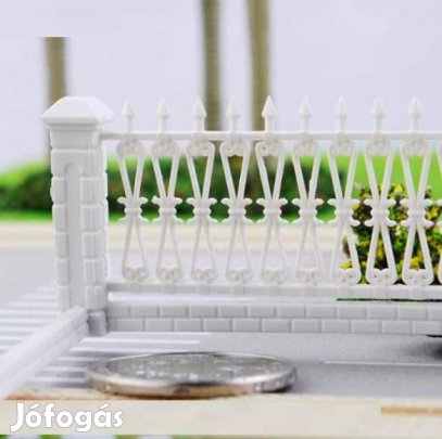 1 méter fehér színŰ Kerítés D-type H0/1:87méret (4193)