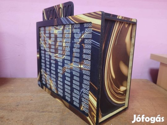 1 millió ft-os megtakarítási persely Arany-barna-fehér