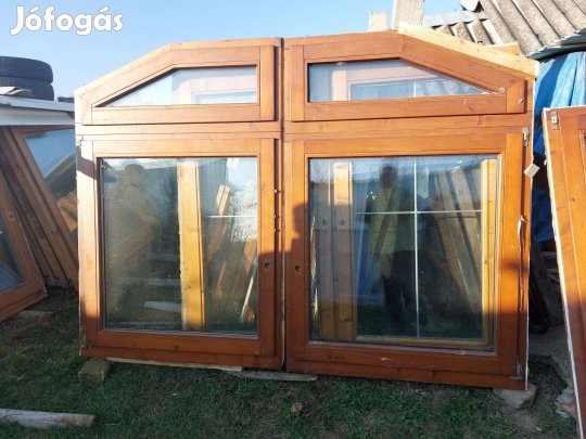 1 pár Bukó nyiló felül világitó fa ablak sz;205 m;150 cm hőszigetelt 3
