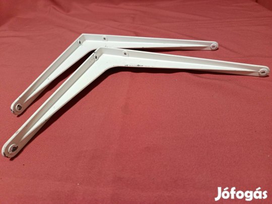 1 pár = Fehér fém fali polc tartó eladó !!