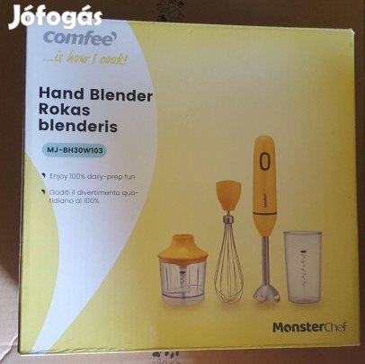 1 x h. vidám sárga színű botmixer aprító és habverő szett