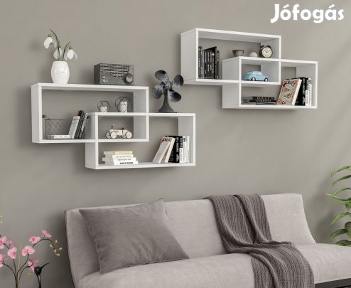 1db fali polc 104x22x45cm fehér GR-02