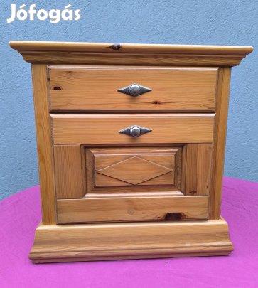 1db-os tömör fenyő éjjeliszekrény 