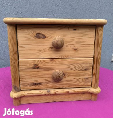 1db-os tömör fenyő éjjeliszekrény 