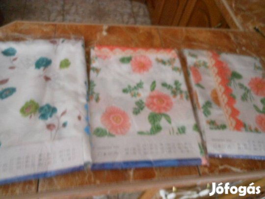 1dbúj 140x200cm selyem kék virágos abrosz