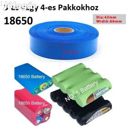 1m Zsugorfólia 2-es vagy 3-as Pakkokhoz  66mm Piros (5540)