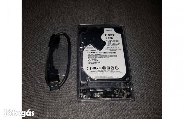 1tb hdd külső merevlemez hgst eladó