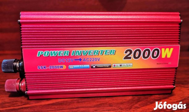 2000W teljesítményű solar power inverter 12V-ról 220V-ra