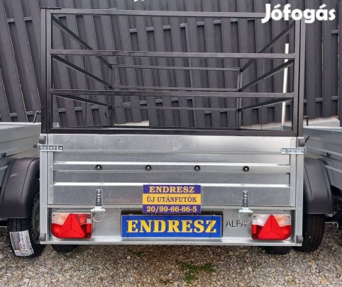 200x125cm-es Új Utánfutó Készletről! horganyzott, Laprugós+lengéscsill