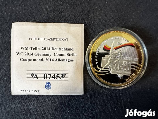 2014, Németország - Brazil Foci VB, Ezüstözött+Aranyozott érem, PP